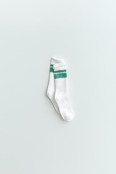 PACK OF THREE STRIPED SOCKS - White by Zara