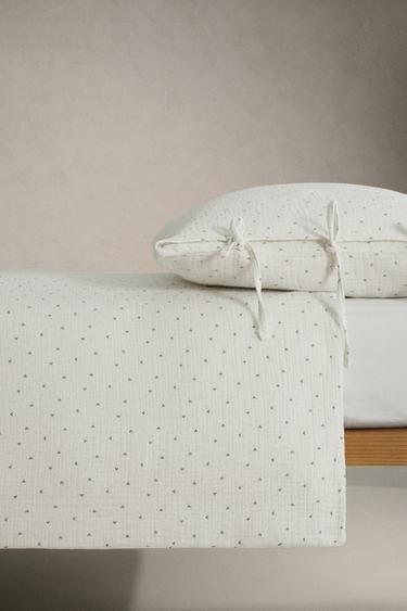 COUETTE ENFANT COTON POINTS - Bleu / Blanc de Zara - Image 2