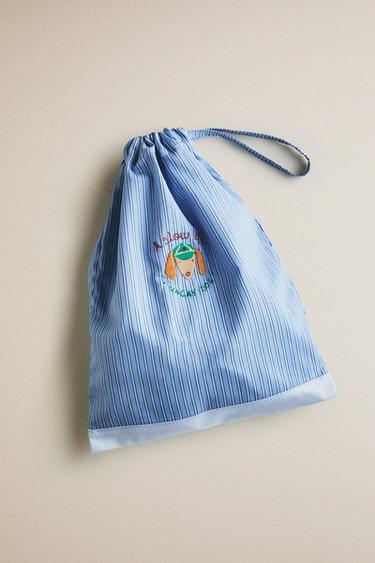 CHILDREN'S DOG LAUNDRY BAG - Blue by Zara - Image 4