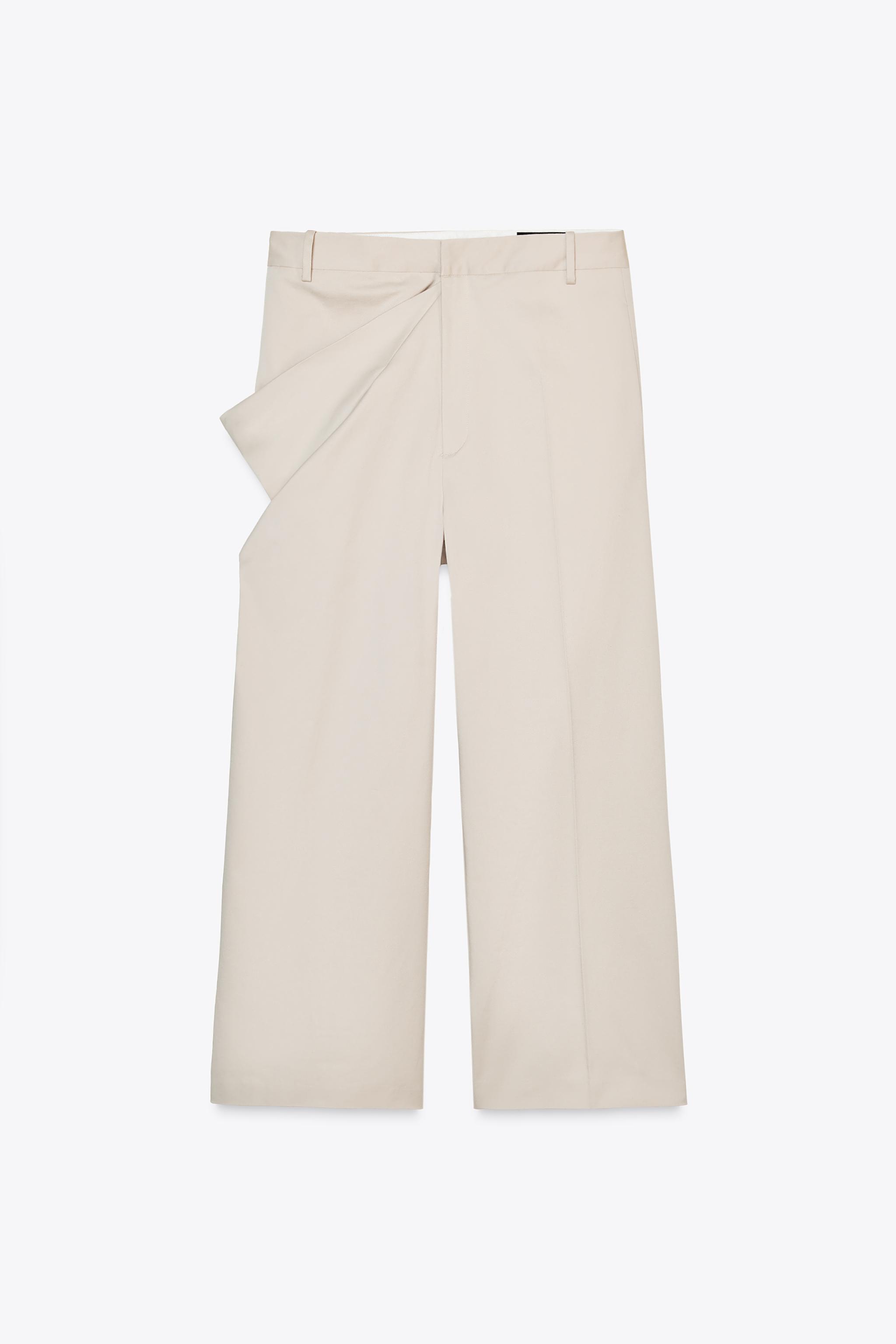 スペイン発送 ZARA ZWコレクション フルイドプリーツパンツ 限定 スペイン発送 ZARA ZW コレクション ツイルプリーツパンツ 限定
