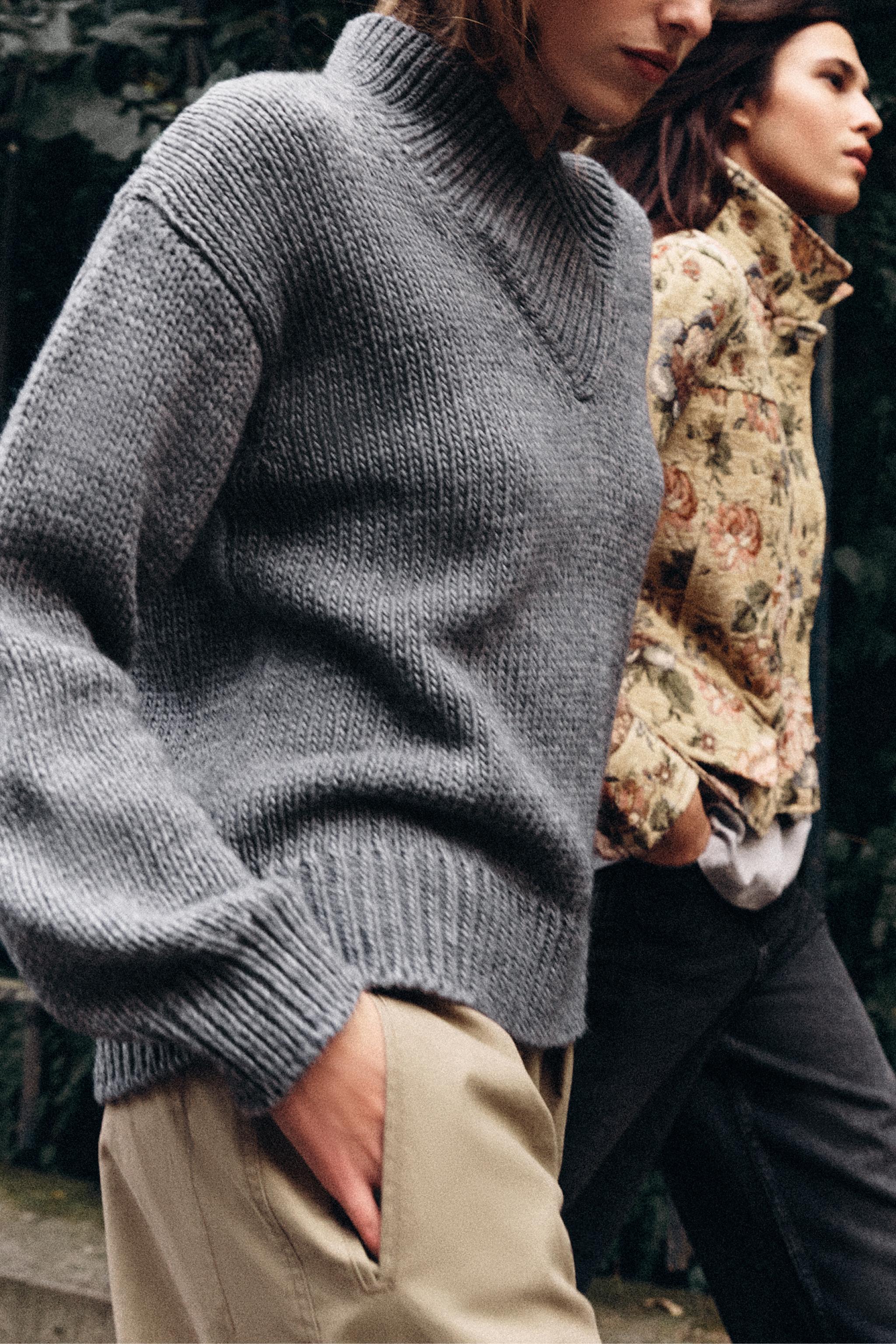 V-Neck Knit Sweater by Zara