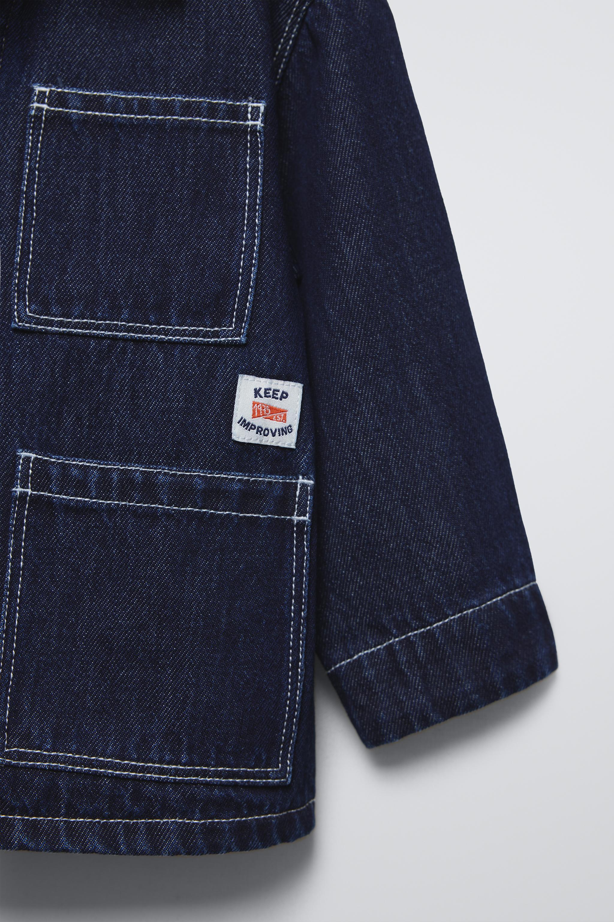 CORDUROY COLLAR DENIM JACKET - Blue | ZARA United States