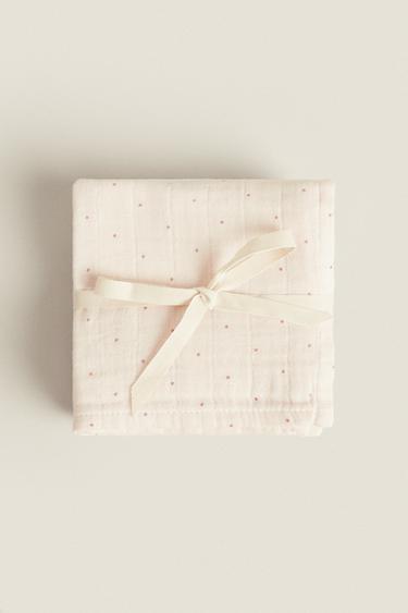 PACK OF MULTICOLOURED BABY MUSLIN CLOTHS (PACK OF 3) — Pink 2