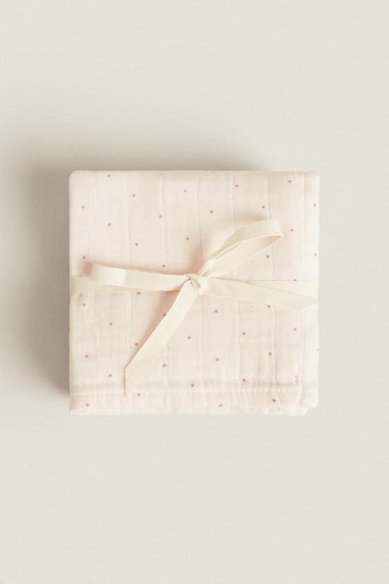 MULTICOLOURED BABY MUSLIN CLOTHS (PACK OF 3) - Pink by Zara - Image 0