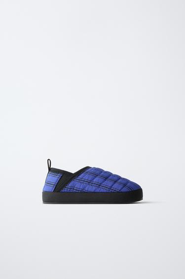 ZAPATILLA CUADROS - Azul de Zara