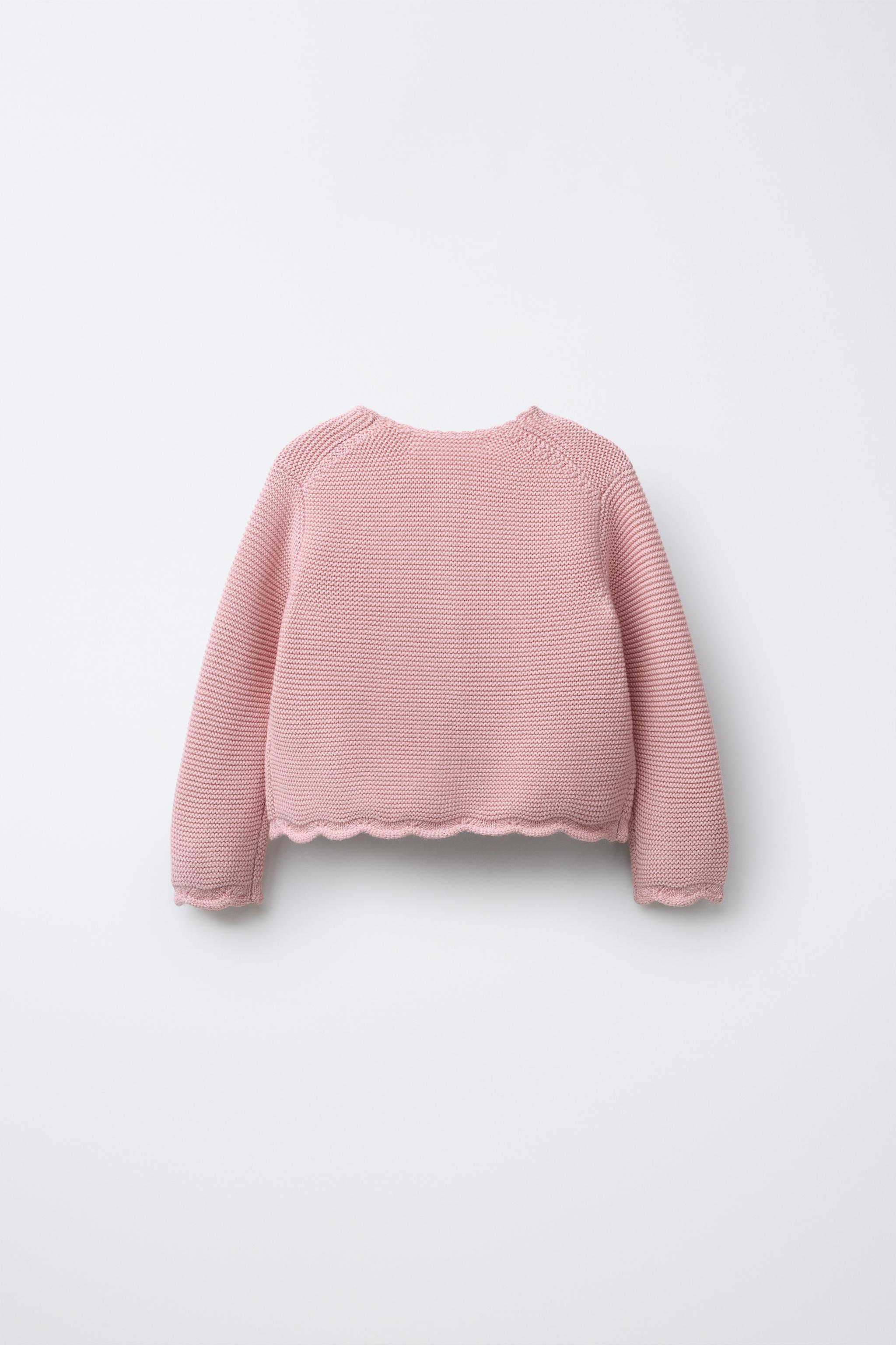 WAVY LINKS KNIT CARDIGAN Mid-pink ZARA India