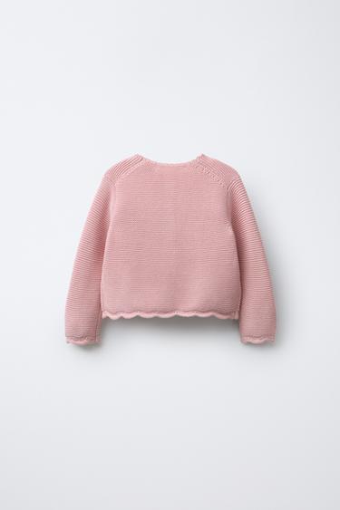 WAVY LINKS KNIT CARDIGAN - Mid-pink by Zara - Image 1