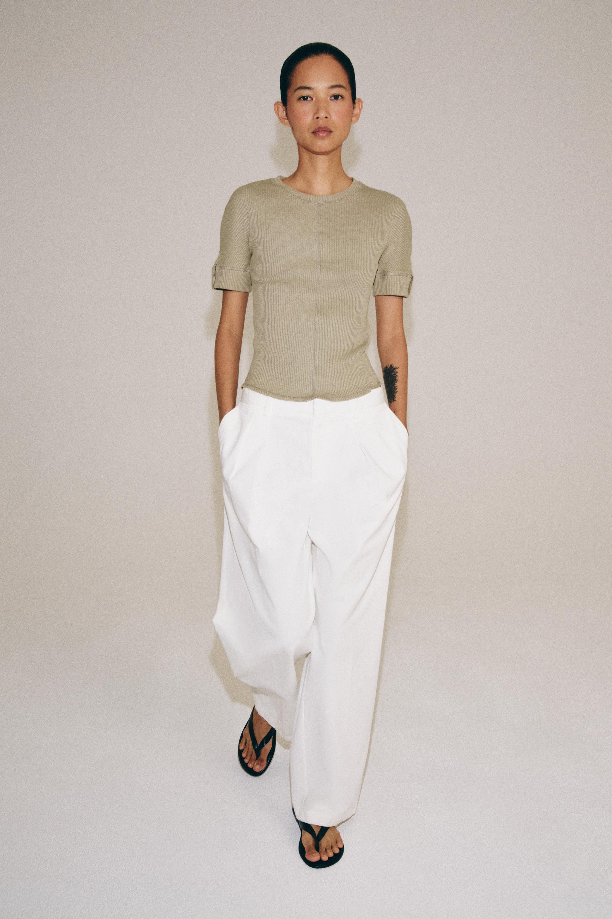 Zara COTTON RIB T-SHIRT
