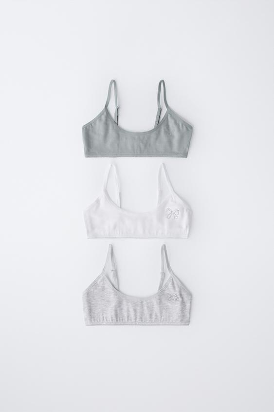 9-14 ANOS/ PACK TRÊS TOPS STRASS COM FORMAS - Multicolor da Zara - Imagem 0