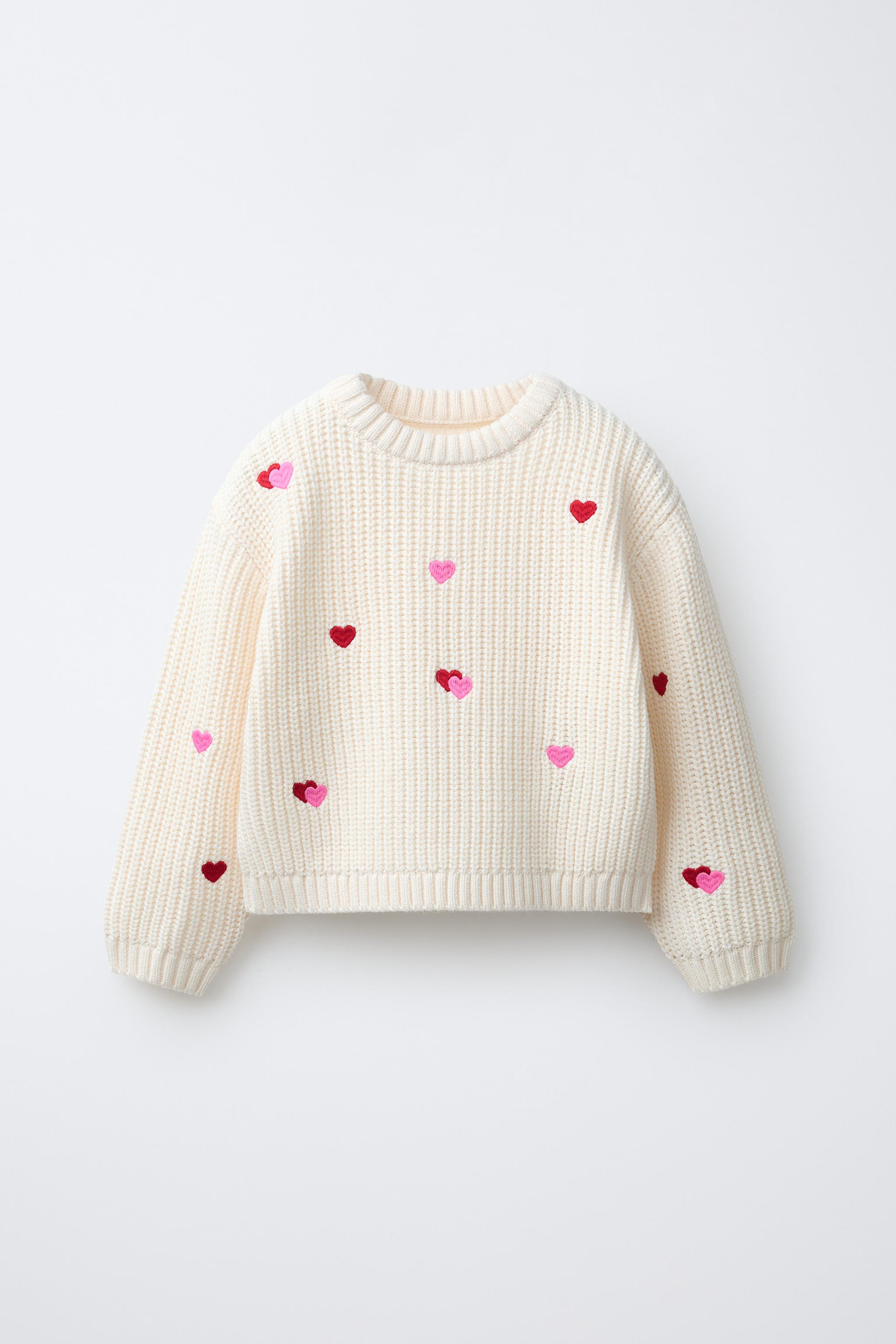 EMBROIDERED HEART KNIT JUMPER