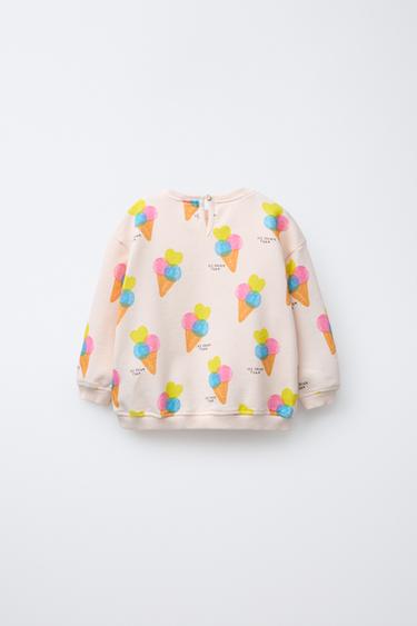 ICE CREAM PRINT SWEATSHIRT - Pink by Zara - Image 1