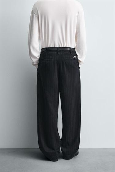 PANTALON BALLON À RAYURES - Bleu de Zara - Image 2