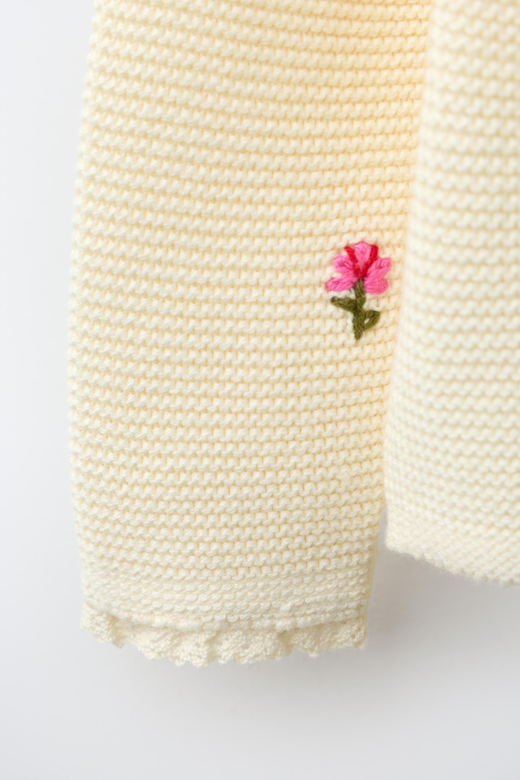 Детские кардиганы Zara FLORAL EMBROIDERY CARDIGAN — фото 4