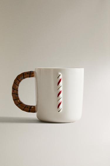 CHILDREN'S CHRISTMAS LETTER "I" STONEWARE MUG - متعدد الألوان الخاص بـ Zara