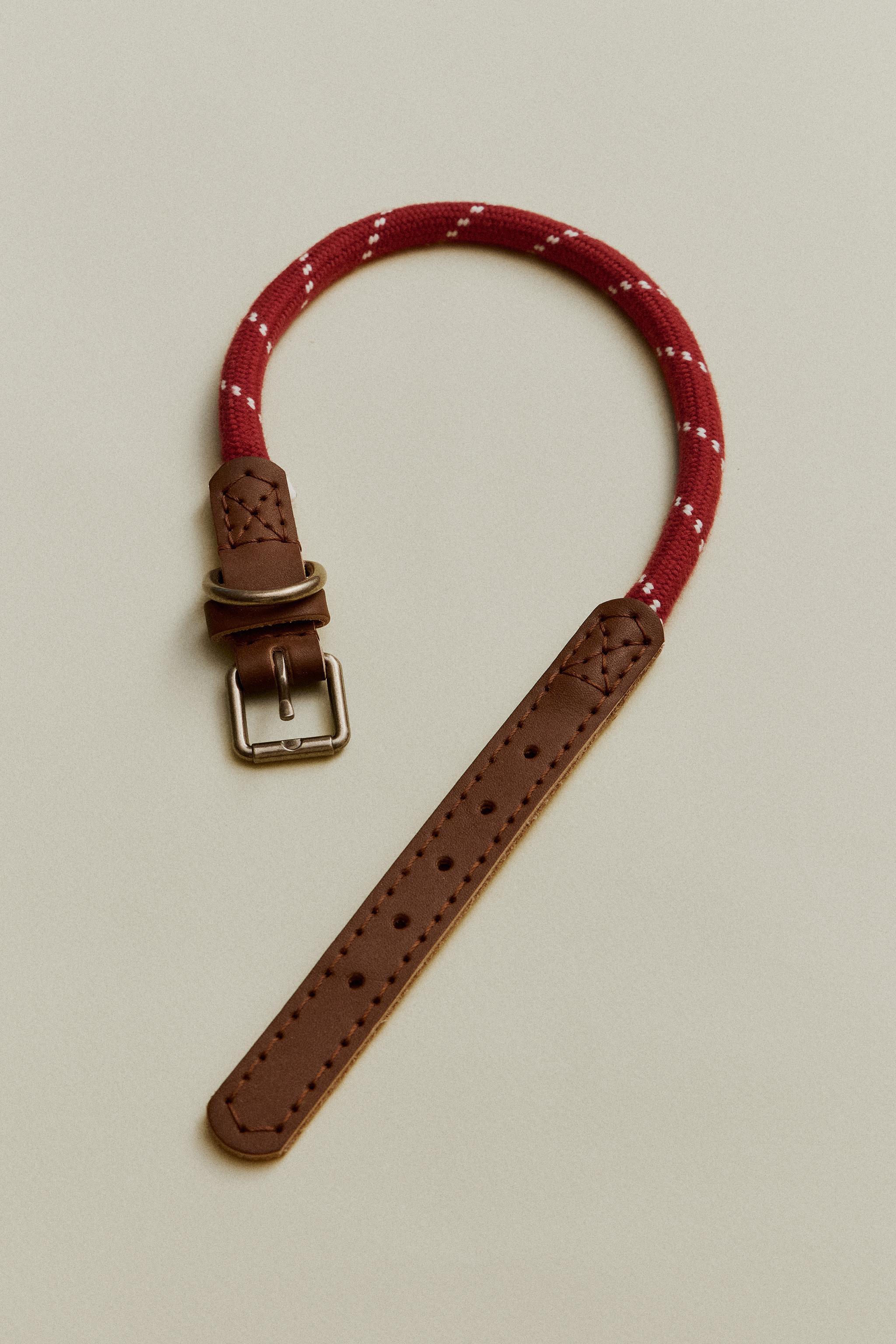 Zara LEATHER AND ROPE PET COLLAR — фото 5