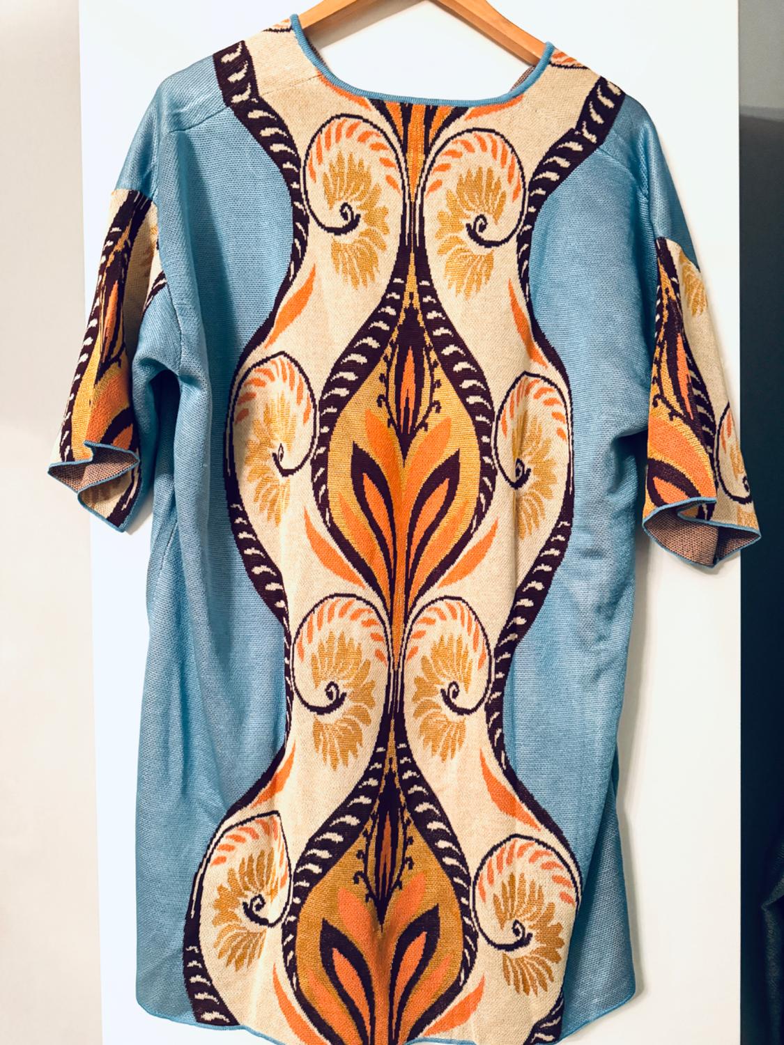 SHORT JACQUARD KNIT TUNIC DRESS - Image 3