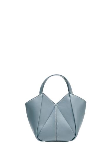 MINI SAC SHOPPER - Bleu de Zara