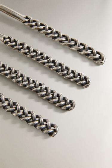 LOT DE FOURCHETTES À DESSERT EN MÉTAL À MANCHE TRESSÉ (LOT DE 4) - Acier de Zara - Image 2