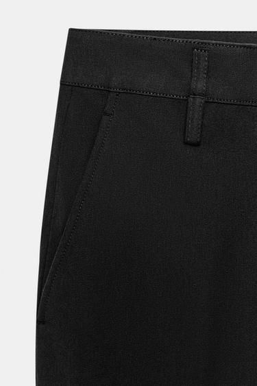 ZW COLLECTION STRAIGHT CHINO TROUSERS - Black by Zara