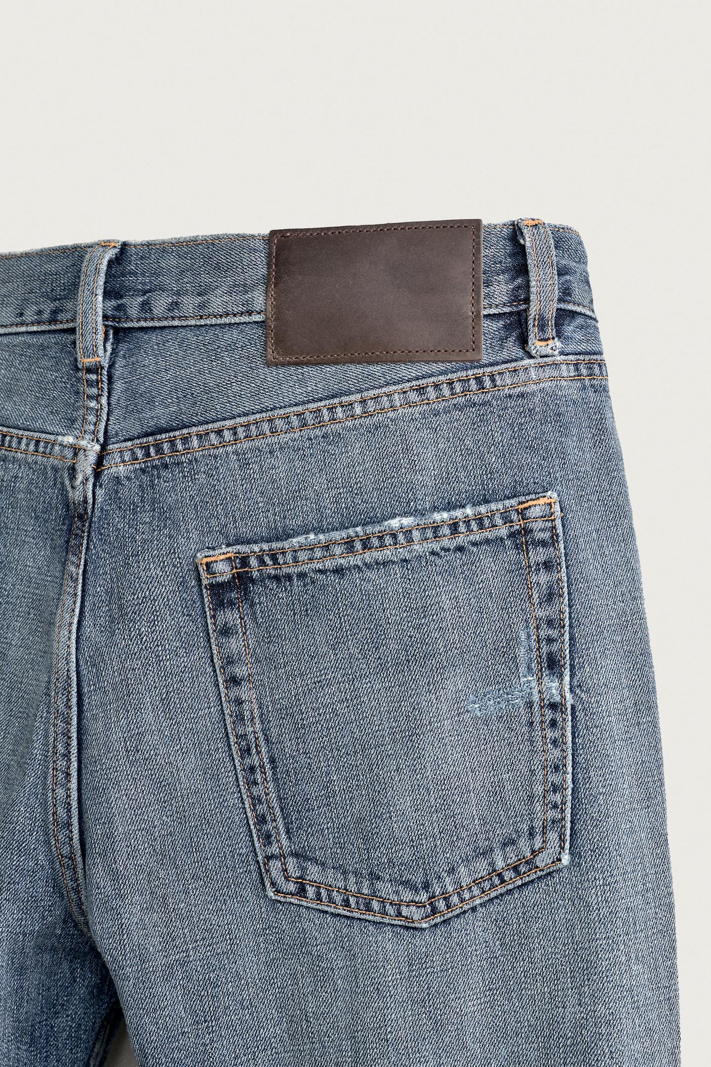 Мужские джинсы Zara Distressed Flare Fit, цвет: Синий — фото 9