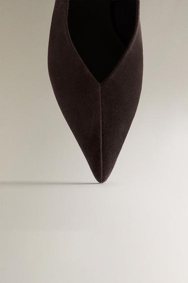 LEATHER MULES WITH POINTED TOE - Brown by Zara - Image 4