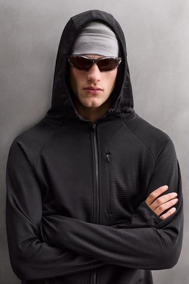 TECHNICAL FLEECE-LINED HOODIE - Black by Zara - Image 5