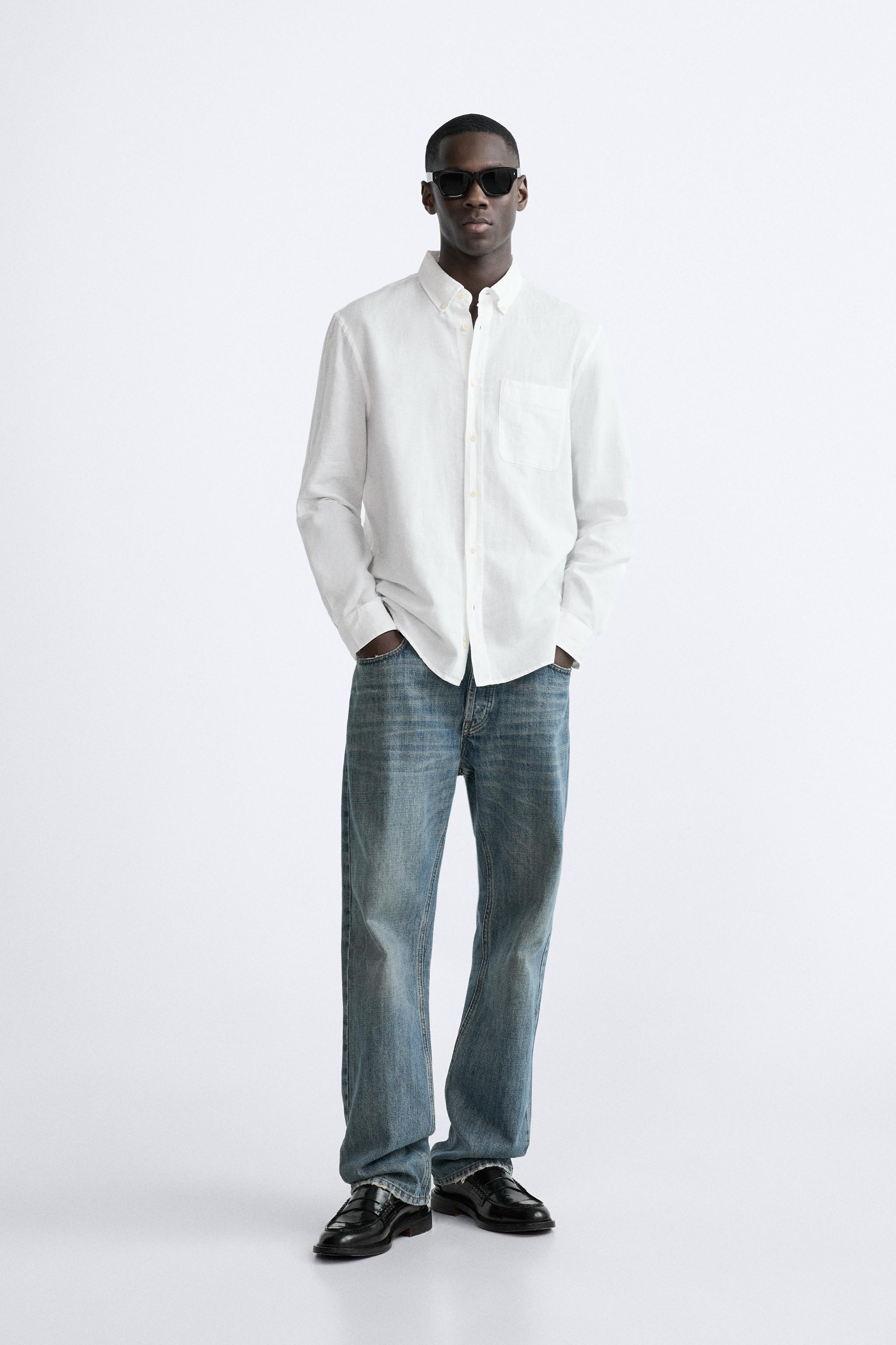 LINEN - COTTON SHIRT - White | ZARA Canada