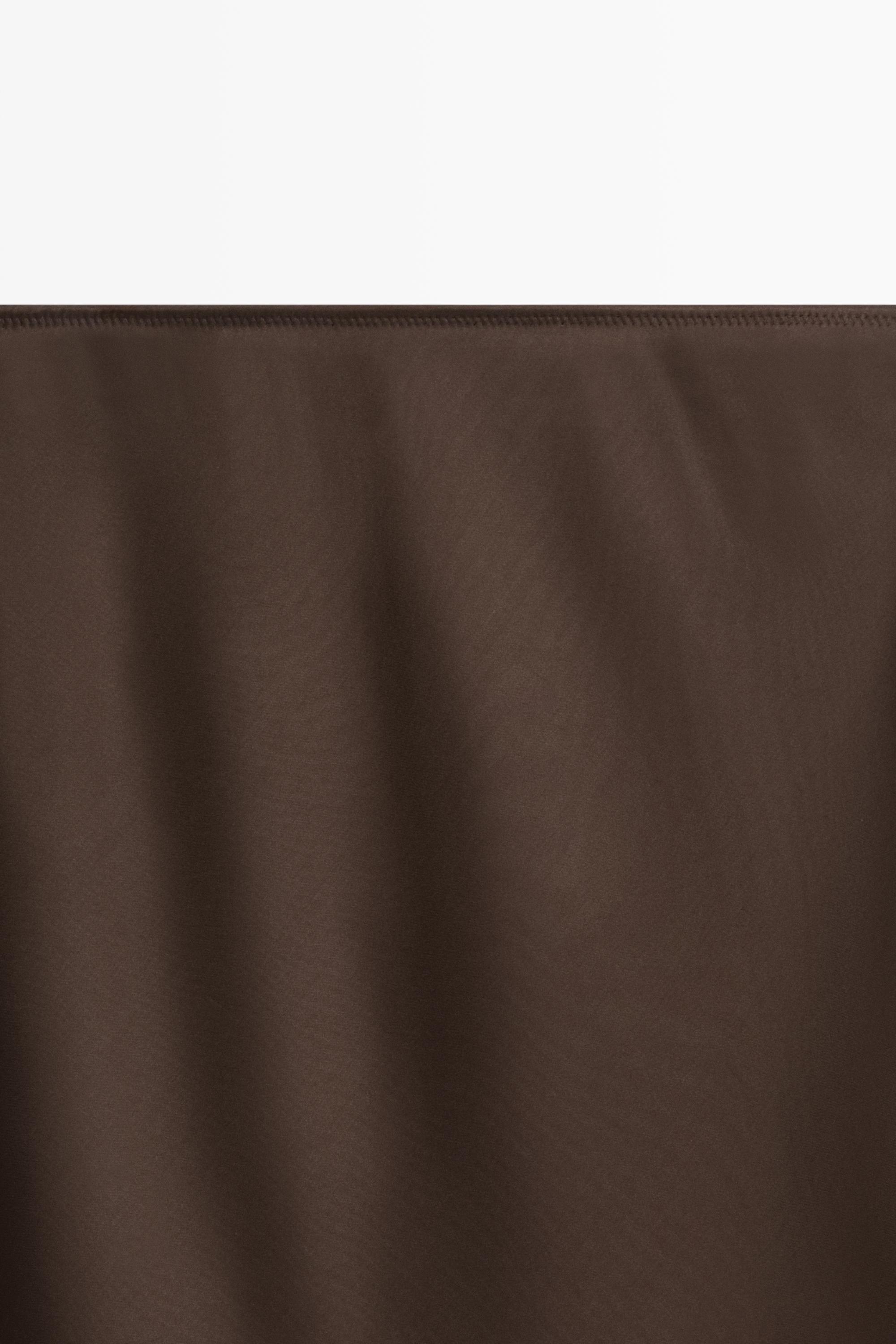 Satin midi skirt
