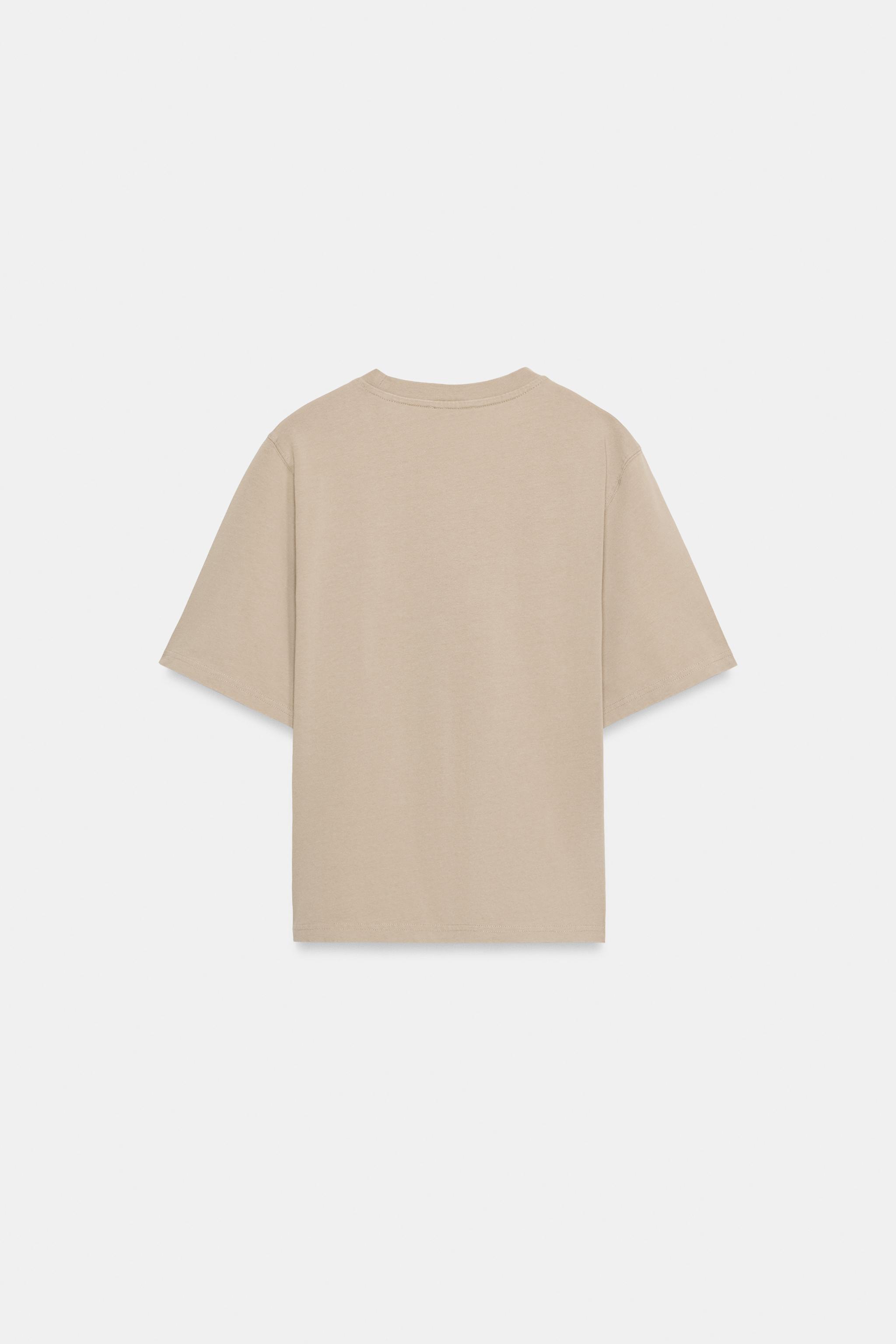 Zara PAMUKLU TİJİT T-SHIRT görsel 7