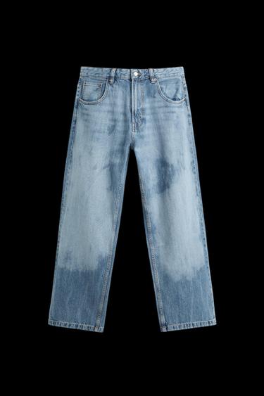 JEANS BAGGY FIT DEGRADADO - Azul medio de Zara - Imagen 0