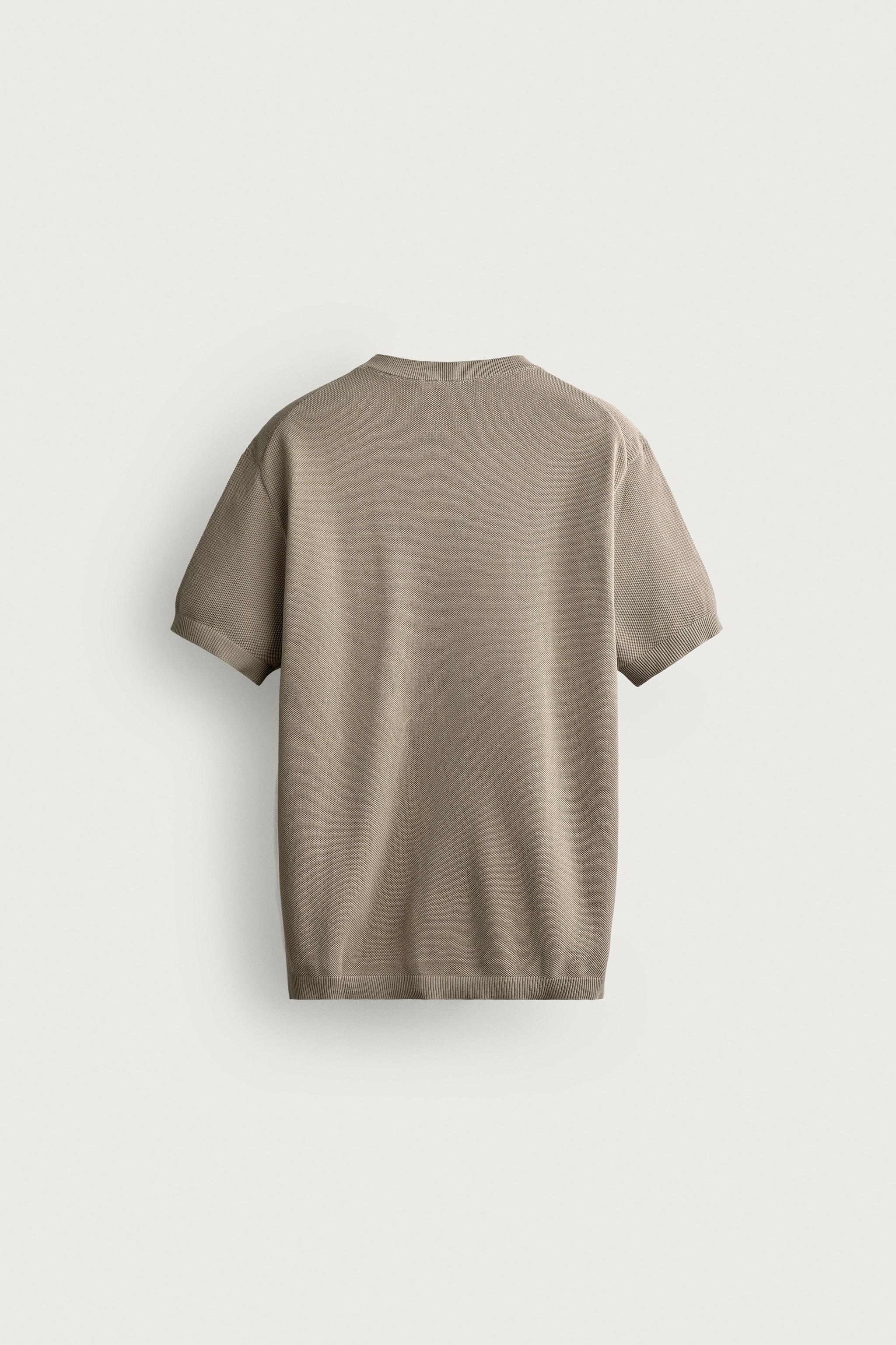 Zara RELAXED FIT ÖRGÜ T-SHIRT görsel 8