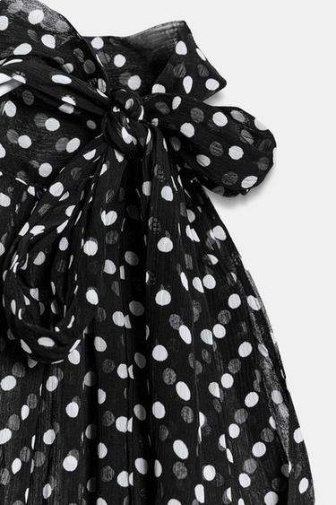 TOP HALTER À POIS - Blanc / Noir de Zara - Image 8