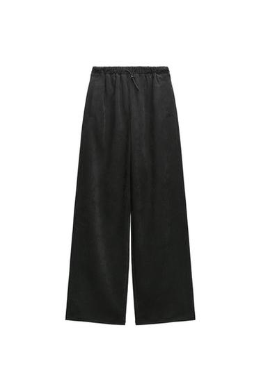 WIDE-LEG TROUSERS WITH ELASTIC WAISTBAND