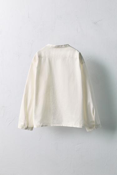 6-10 ANS/ CHEMISE EN POPELINE COL MAO ÉDITION LIMITÉE - Écru de Zara - Image 1