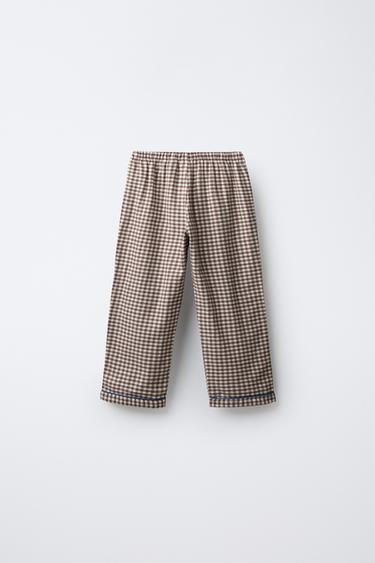 3-6 ANS / PYJAMA EN FLANELLE À CARREAUX VICHY - Marron de Zara - Image 4