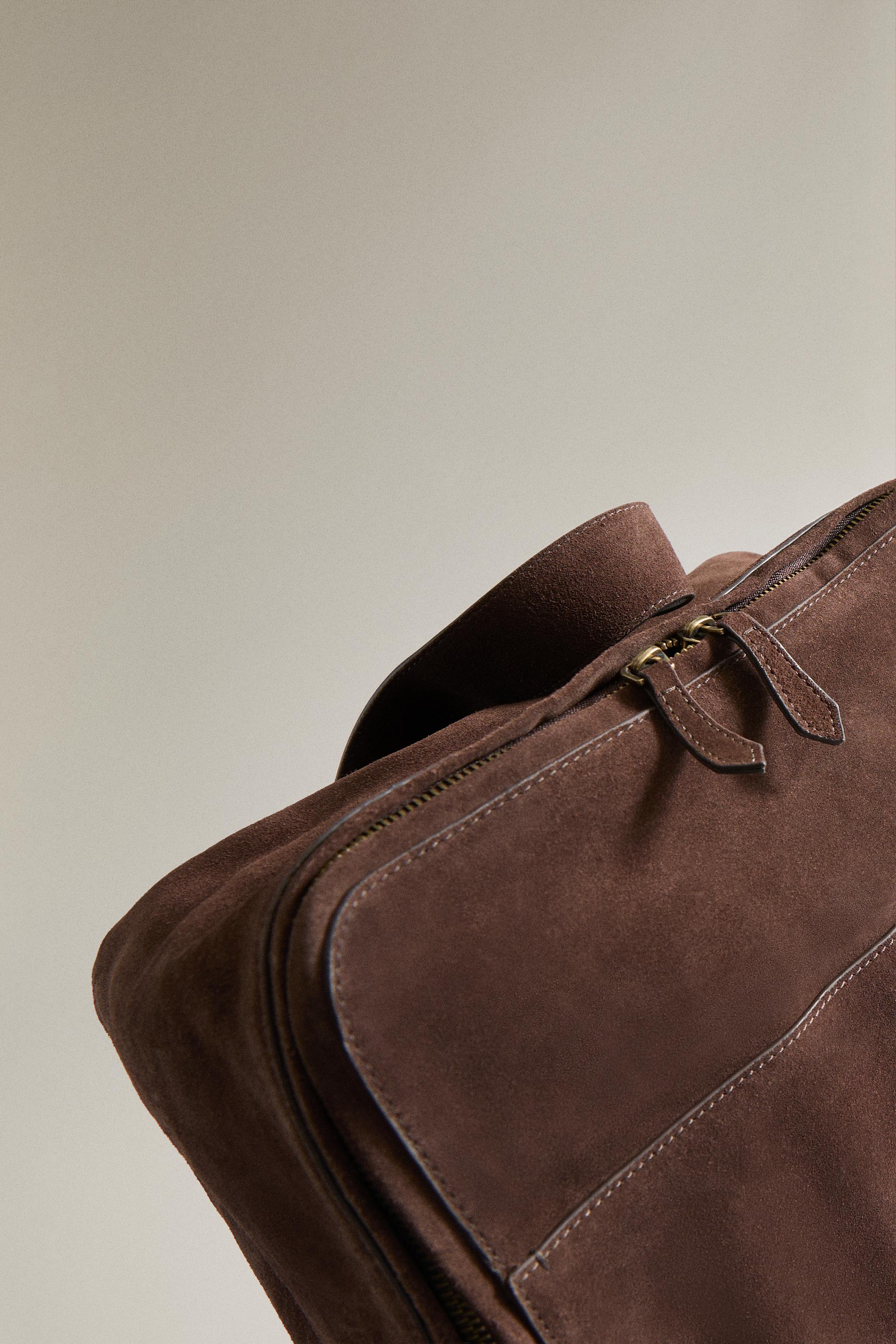 SPLIT SUEDE LEATHER BACKPACK
