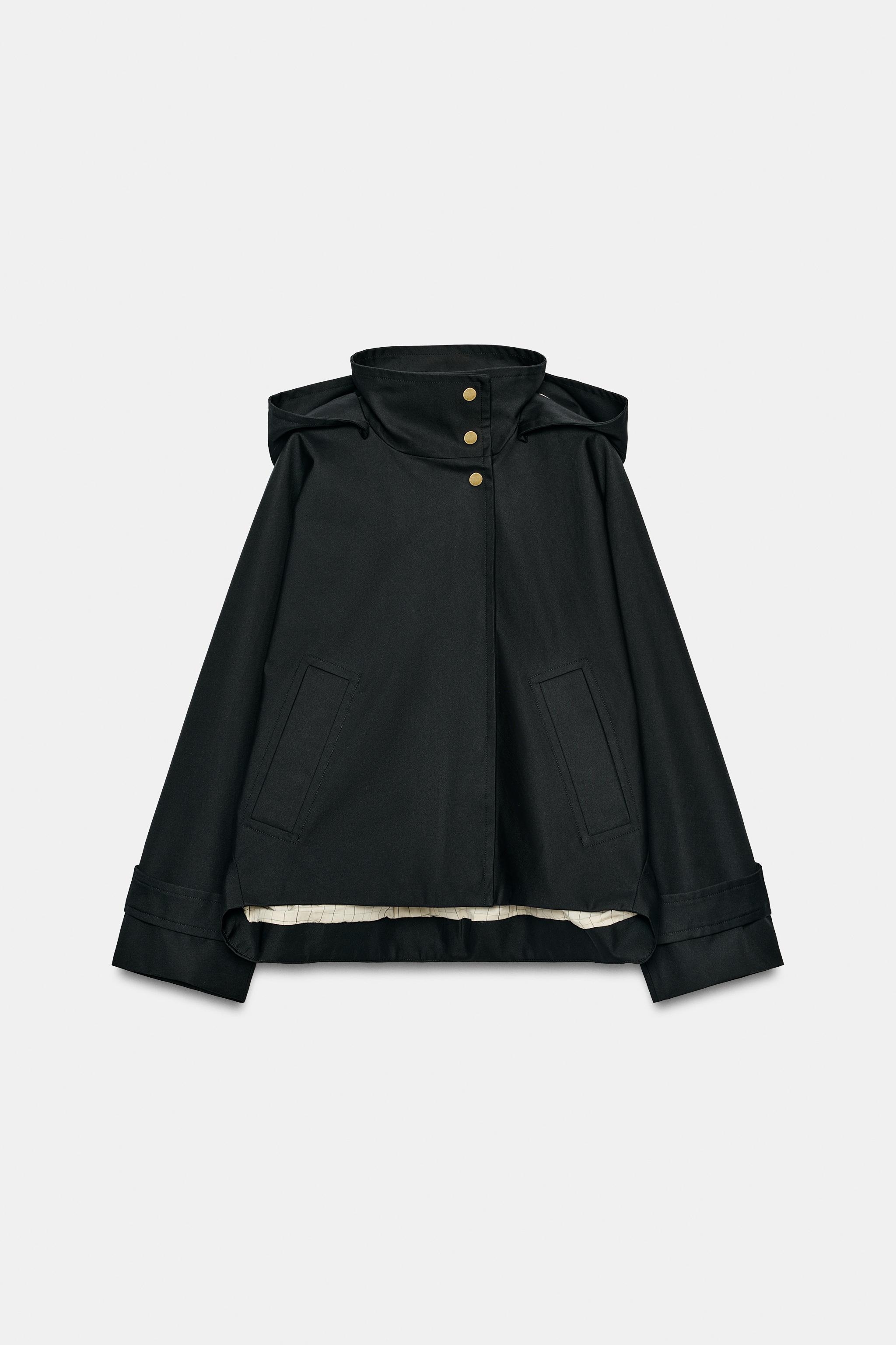 Zara ZW COLLECTION WATER REPELLENT KRUVAZE MONT görsel 8