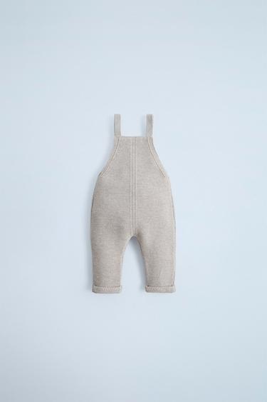 KNIT DUNGAREES - Sand / Marl by Zara - Image 1