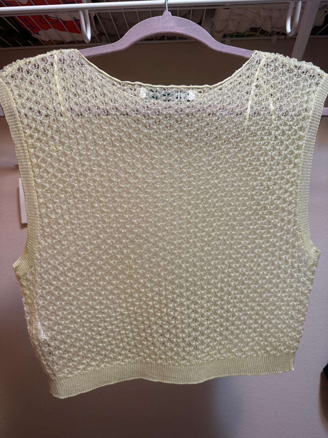 TEXTURED KNIT SEMI-SHEER TOP - Image 2