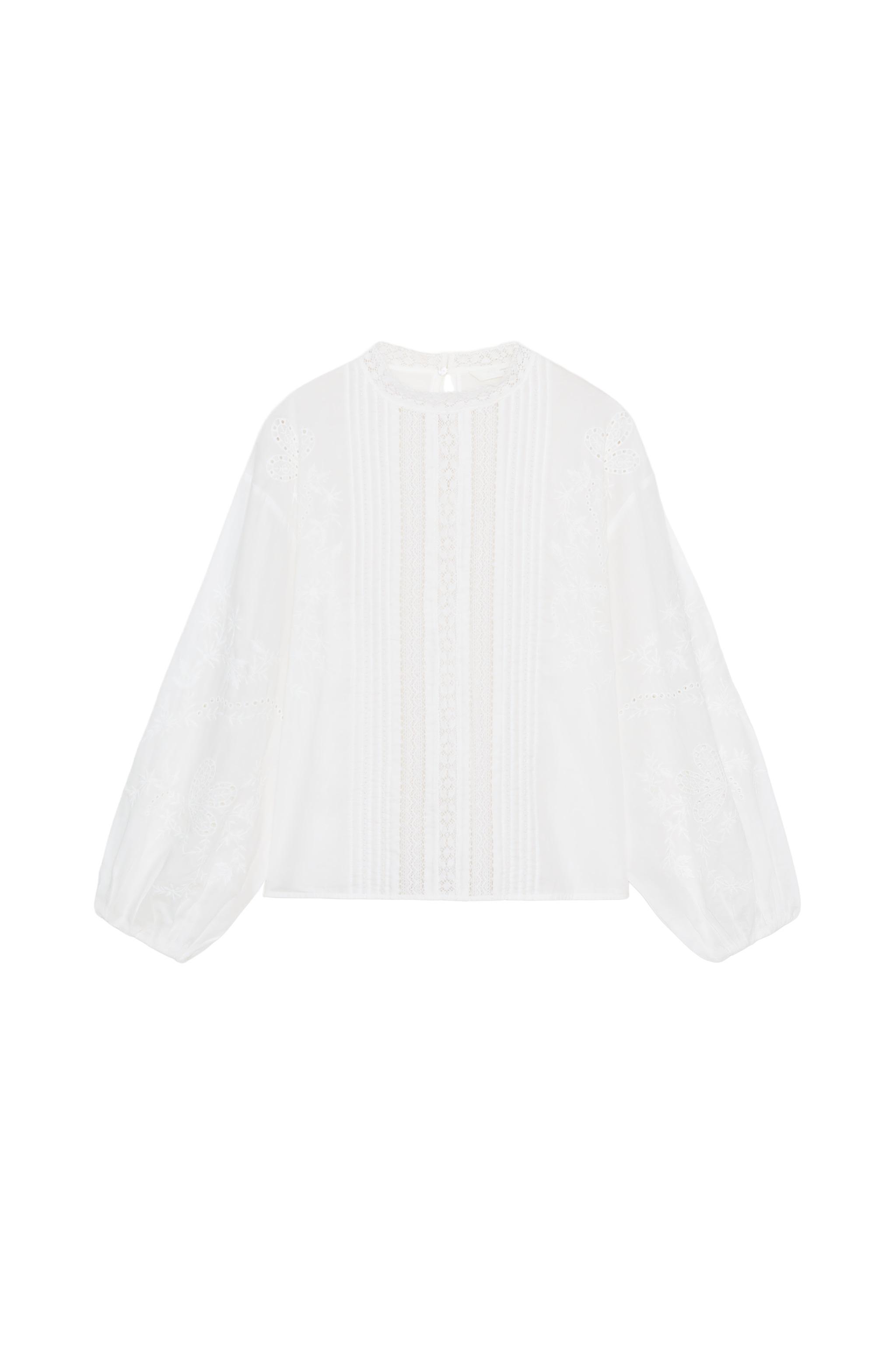 CAMISA COM ENTREMEIOS - Cru | ZARA Brasil