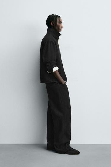 TEXTURE DENIM SHIRT - Black by Zara - Image 4