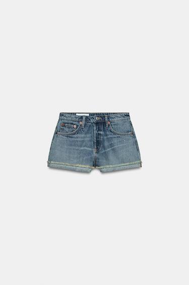 TRF HIGH-WAIST SHORTS - Blue by Zara
