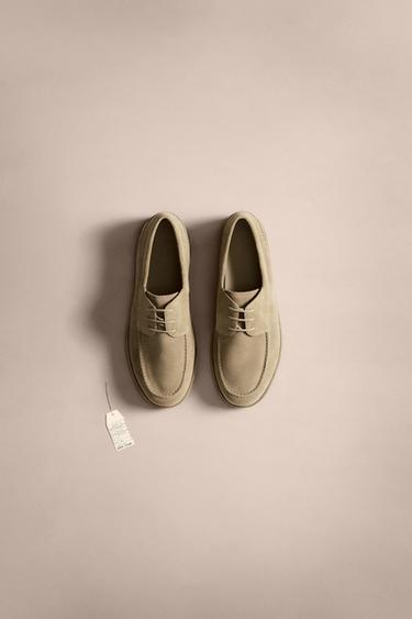 CHAUSSURES CASUAL EN CUIR - Beige de Zara