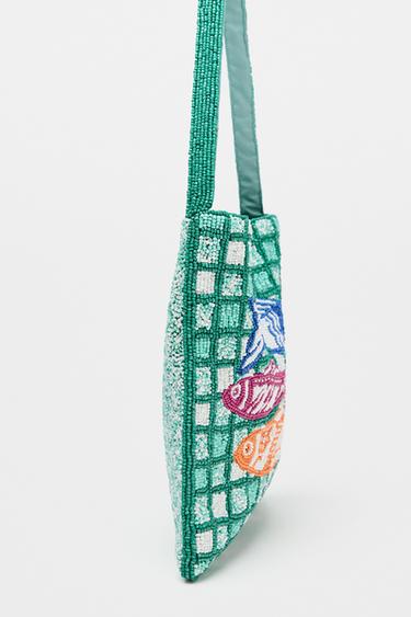 MINI SAC SEAU FANTAISIE POISSONS - Vert de Zara - Image 4