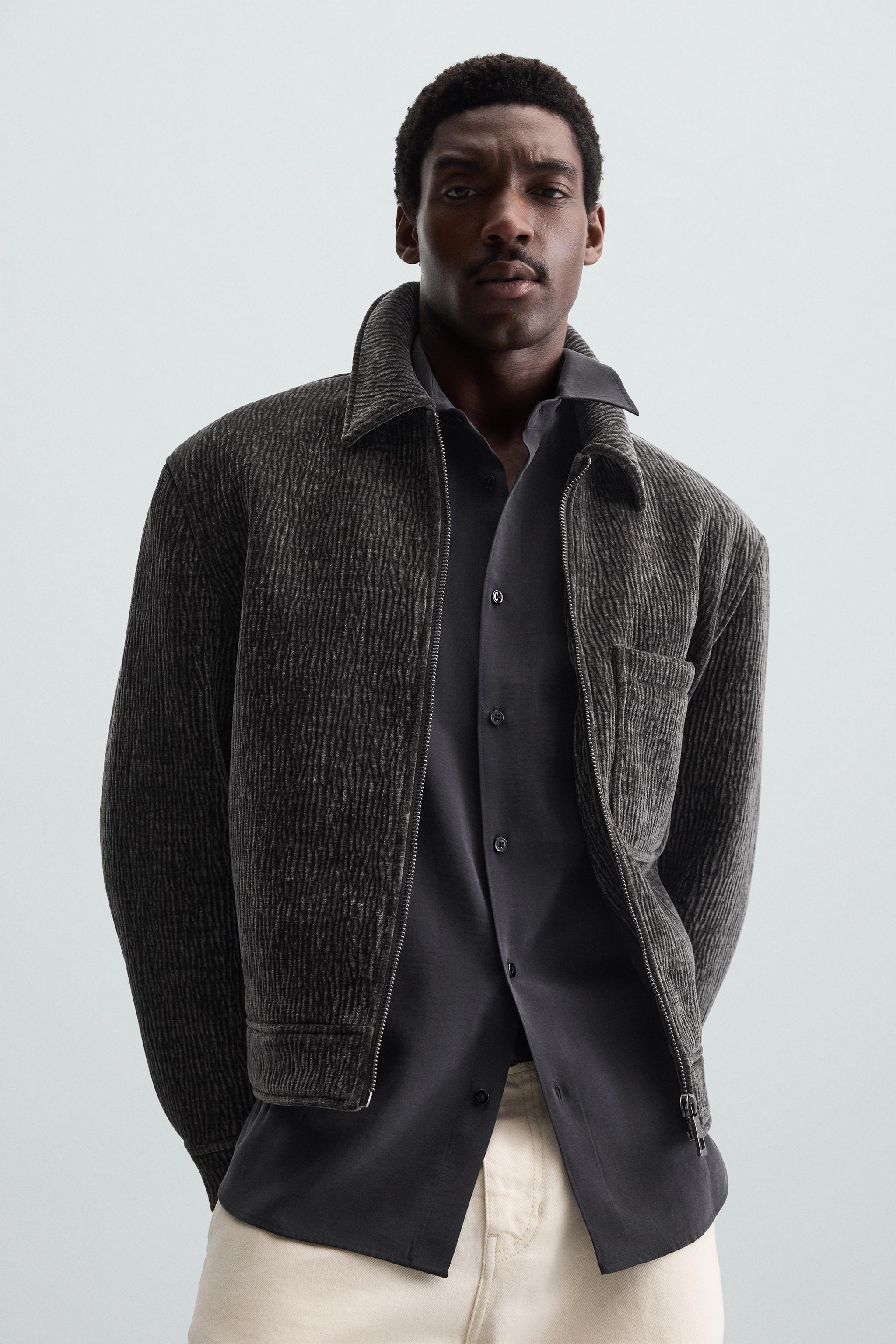 TEXTURED CREASED-EFFECT JACKET - Grey | ZARA South Africa TEXTURED CREASED-EFFECT JACKET - Grey | ZARA South Africa
