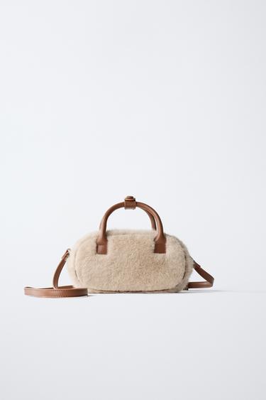 BOWLING SHEEPSKIN CROSSBODY BAG - Ecru White by Zara - Image 4