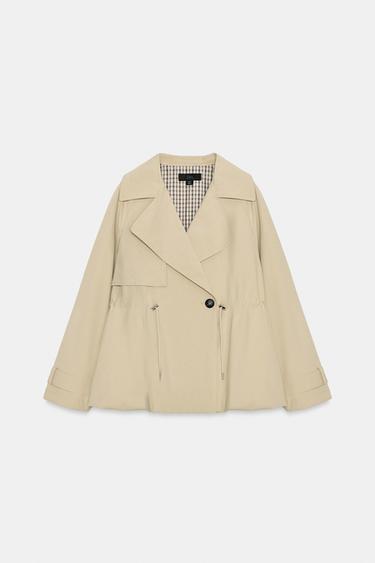 TRENCH COURT À TAILLE AJUSTABLE - Écru / Beige de Zara - Image 7
