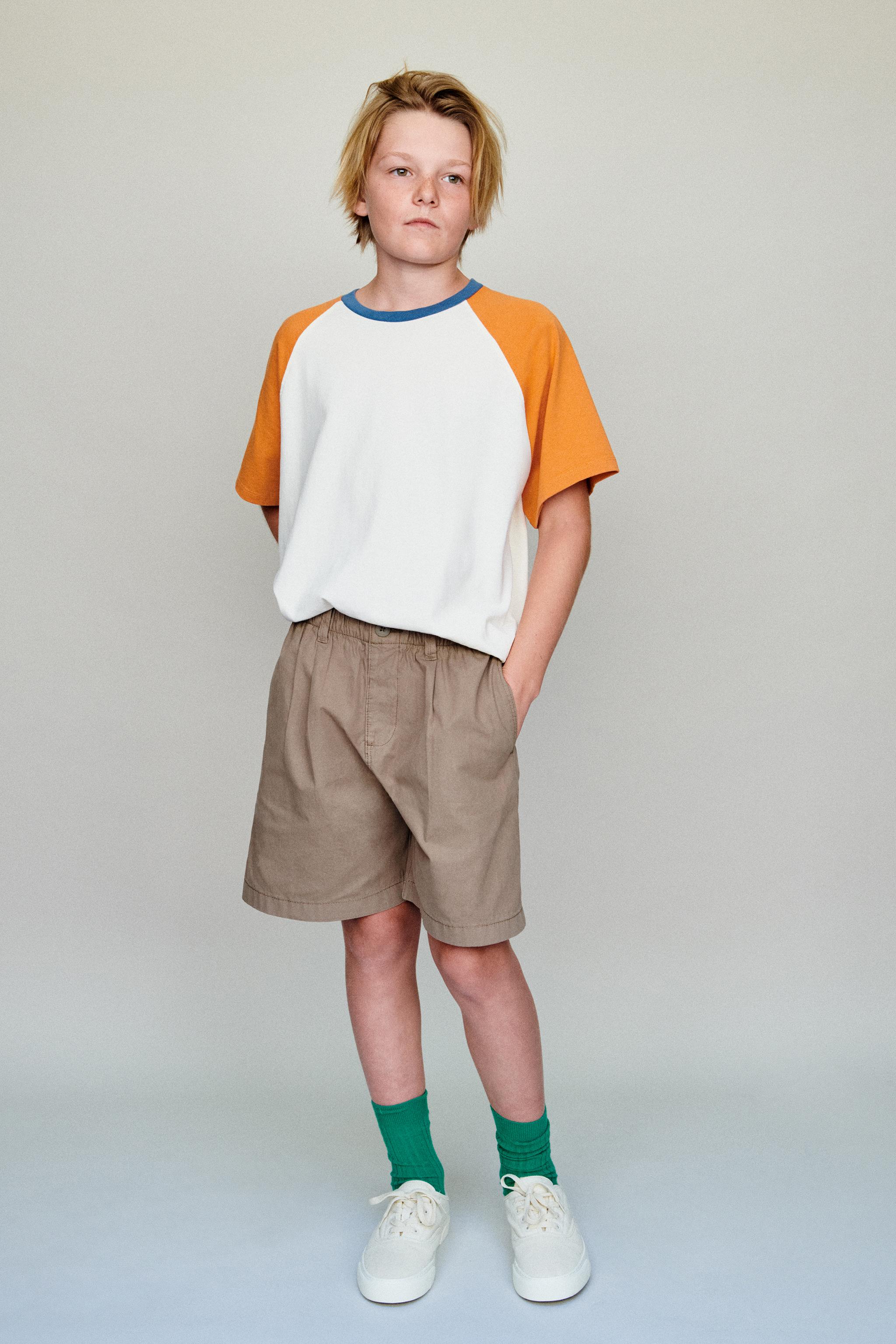BALLOON ELASTIC SHORTS - Brown | ZARA United States