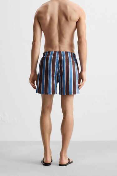 STRIPED MID-LENGTH SWIMMING TRUNKS - various by Zara - Image 3
