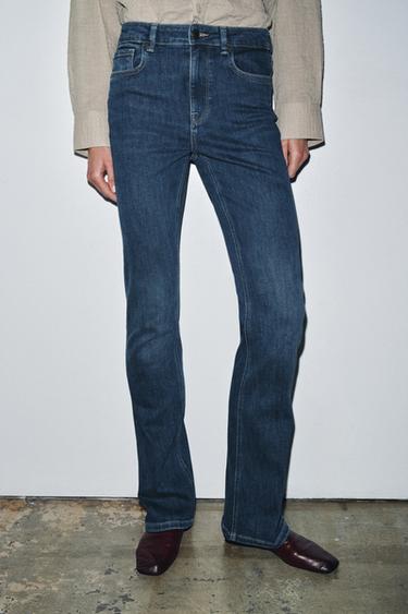 Zara ZW COLLECTION HIGH RISE BOOTCUT JEANS - Midnight blue